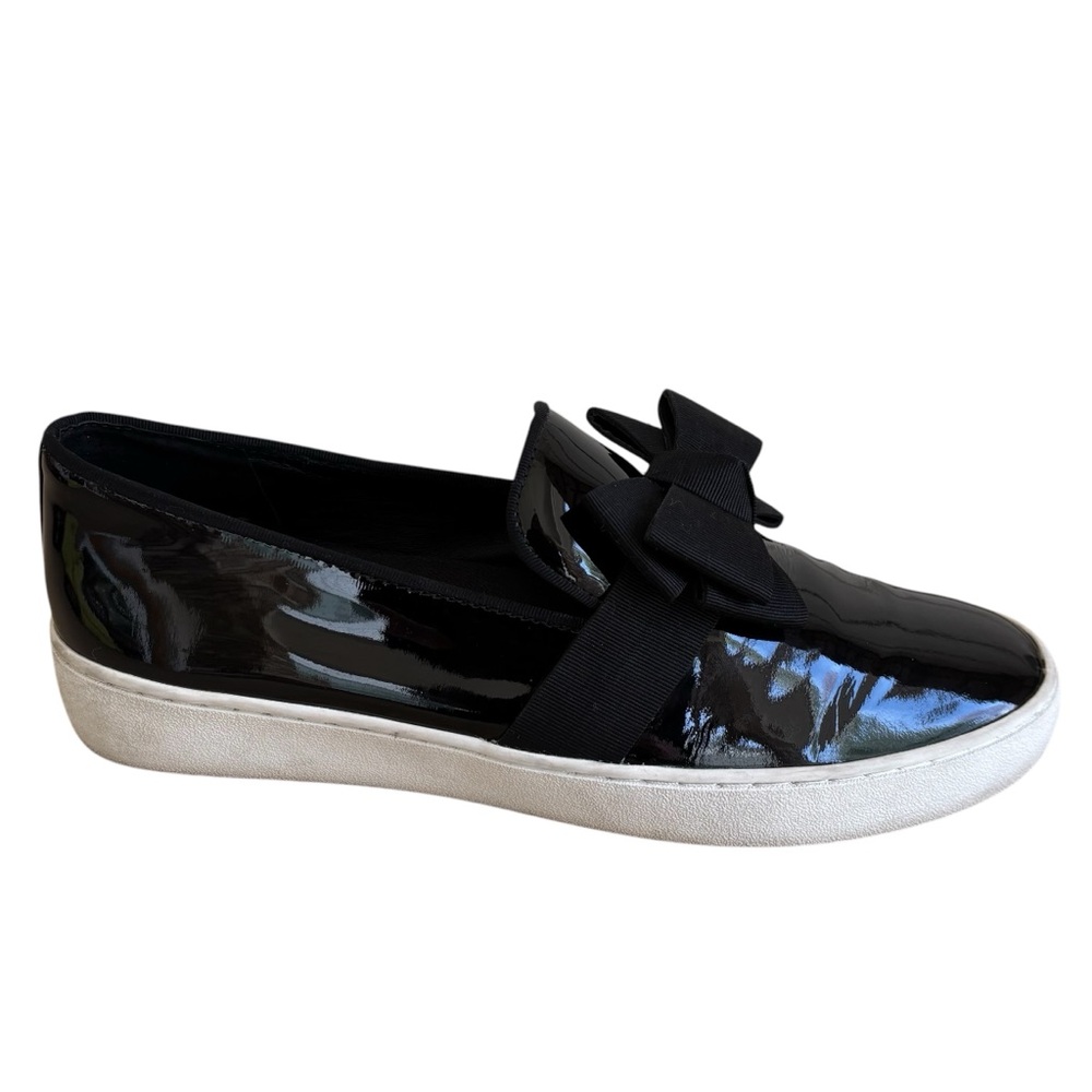 🌹MICHAEL KORS COLLECTION Black Patent Leather Slip-Ons w/ Bow🌹 - Picture 8 of 14